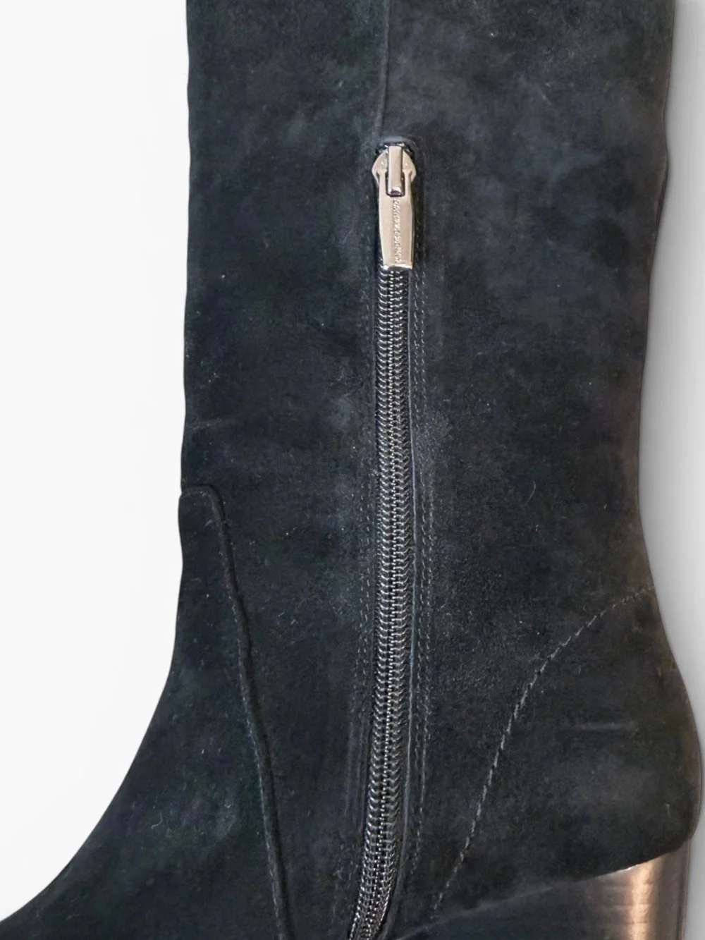 Vince Camuto Nestel Knee High Suede Heeled Boots Black Size 7